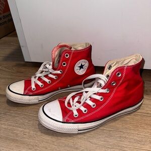 Red high top converse